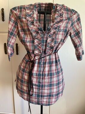 Converse Plaid Shirt in Pink, Blue & Green